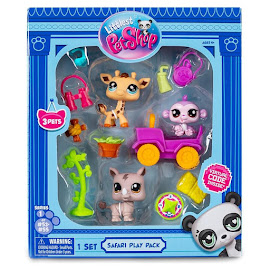 Littlest Pet Shop Series 1 3-Pack Scenery Rhino (#G7 - #55) Pet